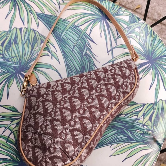 Dior Vintage Pochette Saddle Bag in classic Dior Monogram - Picture 4 of 6